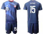 Wholesale Cheap Men 2020-2021 Season National team United States away blue 15 Soccer Jersey