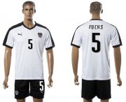 Wholesale Cheap Austria #5 Fuchs White Away Soccer Country Jersey