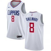 Wholesale Cheap Nike Clippers #8 Danilo Gallinari White NBA Swingman Association Edition Jersey