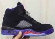 Wholesale Cheap Air Jordan 5 GS Raptors Black/purple-red