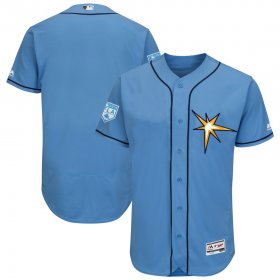 Wholesale Cheap Rays Blank Light Blue 2019 Spring Training Flex Base Stitched MLB Jersey