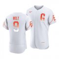 Wholesale Cheap San Francisco Giants #9 Brandon Belt White 2021 City Connect MLB Flex Base Nike Jersey