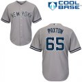 Wholesale Cheap Yankees #65 James Paxton Grey New Cool Base Stitched MLB Jersey