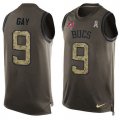 Wholesale Cheap Nike Buccaneers #9 Matt Gay Green Men's Stitched NFL Limited Salute To Service Tank Top Jersey