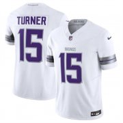 Wholesale Cheap Men's Minnesota Vikings #15 Dallas Turner White F.U.S.E. Winter Warrior Limited Football Stitched Jersey