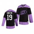 Wholesale Cheap Carolina Hurricanes #19 Dougie Hamilton Adidas Men's Hockey Fights Cancer Practice NHL Jersey Black