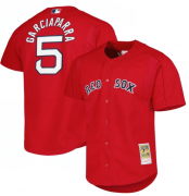 Cheap Men's Boston Red Sox #5 Nomar Garciaparra Red Cooperstown Collection Authentic Mitchell & Ness Jersey