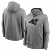 Cheap Men's Carolina Panthers Heather Gray Primary Logo Long Sleeve Hoodie T-Shirt