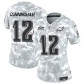 Cheap Women's Philadelphia Eagles #12 Randall Cunningham 2024 F.U.S.E Arctic Camo Salute To Service Limited Stitched Jersey(Run Small)