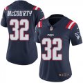 Wholesale Cheap Nike Patriots #32 Devin McCourty Navy Blue Women's Stitched NFL Limited Rush Jersey