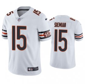 Wholesale Cheap Men\'s Chicago Bears #15 Trevor Siemian White Vapor untouchable Limited Stitched Jersey