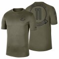 Wholesale Cheap Arizona Cardinals #11 Larry Fitzgerald Olive 2019 Salute To Service Sideline NFL T-Shirt