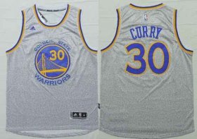 Wholesale Cheap Men\'s Golden State Warriors #30 Stephen Curry Revolution 30 Swingman 2014 New Gray Jersey