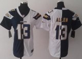 Wholesale Cheap Nike Chargers #13 Keenan Allen Navy Blue/White Women's Stitched NFL Elite Split Jersey