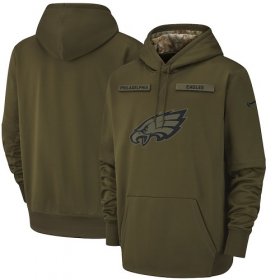 Wholesale Cheap Men\'s Philadelphia Eagles Nike Olive Salute to Service Sideline Therma Performance Pullover Hoodie