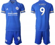 Wholesale Cheap Men 2020-2021 club Leicester City home 9 blue Soccer Jerseys