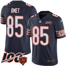 Wholesale Cheap Nike Bears #85 Cole Kmet Navy Blue Team Color Men\'s Stitched NFL 100th Season Vapor Untouchable Limited Jersey