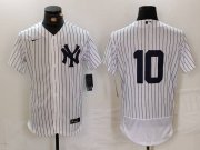 Cheap Men's New York Yankees #10 Phil Rizzuto White Flex Base Stitched Baseball Jersey