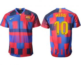 Wholesale Cheap Barcelona #10 Messi 20th Anniversary Stadium Soccer Club Jersey