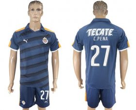 Wholesale Cheap Guadalajara #27 C.Pena Away Soccer Club Jersey