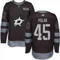 Cheap Adidas Stars #45 Roman Polak Black 1917-2017 100th Anniversary Stitched NHL Jersey