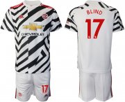 Wholesale Cheap Men 2020-2021 club Manchester united away 17 white Soccer Jerseys