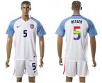 Wholesale Cheap USA #5 Besler White Rainbow Soccer Country Jersey