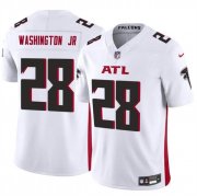 Cheap Men's Atlanta Falcons #28 Carlos Washington Jr White 2024 F.U.S.E Vapor Untouchable Limited Football Stitched Jersey