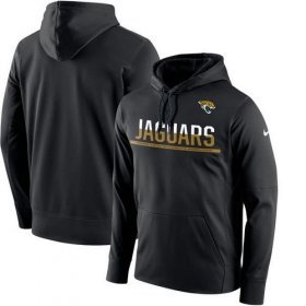 Wholesale Cheap Men\'s Jacksonville Jaguars Nike Black Sideline Circuit Pullover Performance Hoodie