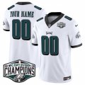 Cheap Men's Philadelphia Eagles Active Player Custom White 2024 NFC East Champions F.U.S.E. Vapor Untouchable Limited Stitched Football Jersey