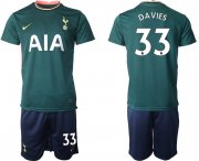 Wholesale Cheap Men 2020-2021 club Tottenham Hotspur away 33 green Soccer Jerseys