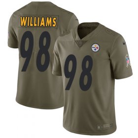 Wholesale Cheap Nike Steelers #98 Vince Williams Olive Men\'s Stitched NFL Limited 2017 Salute To Service Jersey