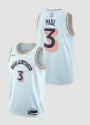 Cheap Men's San Antonio Spurs #3 Chris Paul Light Blue 2024-25 City Edition Stitched Basketball Jersey