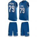 Wholesale Cheap Nike Lions #79 Kenny Wiggins Blue Team Color Men's Stitched NFL Limited Tank Top Suit Jersey