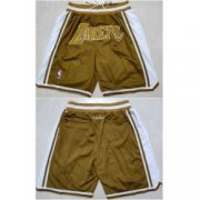 Wholesale Cheap Men Los Angeles Lakers Tawny Shorts Run Small