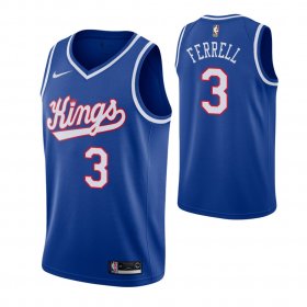 Wholesale Cheap Men\'s Sacramento Kings #3 Yogi Ferrell Blue 2019-20 Hardwood Classics Jersey