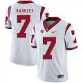 Wholesale Cheap USC Trojans 7 Matt Barkley White College Football Jersey