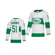 Wholesale Cheap Adidas Maple Leafs #51 Jake Gardiner White 2019 St. Patrick's Day Authentic Player Stitched Youth NHL Jersey