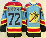 Cheap Men's Florida Panthers #72 Sergei Bobrovsky Blue 2024 Reverse Retro Stitched Jersey