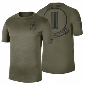 Wholesale Cheap Atlanta Falcons #11 Julio Jones Olive 2019 Salute To Service Sideline NFL T-Shirt