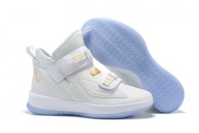 Wholesale Cheap Nike Lebron James Soldier 13 Shoes White Gold