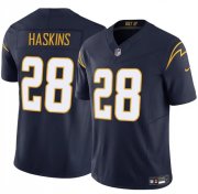 Cheap Men's Los Angeles Chargers #28 Hassan Haskins Navy 2024 F.U.S.E Vapor Limited Stitched Football Jersey