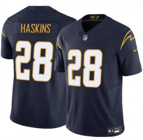 Cheap Men\'s Los Angeles Chargers #28 Hassan Haskins Navy 2024 F.U.S.E Vapor Limited Stitched Football Jersey