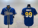 Cheap Men's Los Angeles Rams #99 Royal Cool Base Stitched Baseball Jerseys