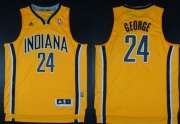 Wholesale Cheap Indiana Pacers #24 Paul George Revolution 30 Swingman Yellow Jersey