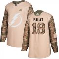 Cheap Adidas Lightning #18 Ondrej Palat Camo Authentic 2017 Veterans Day Stitched Youth NHL Jersey