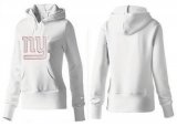 Wholesale Cheap Women's New York Giants Logo Pullover Hoodie White