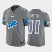 Wholesale Cheap Detroit Lions Custom Gray Men's Nike Big Team Logo Vapor Limited NFL Jersey