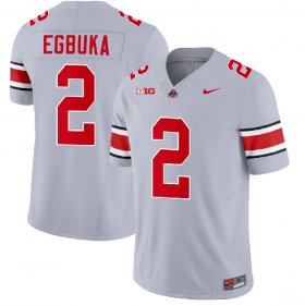 Men\'s Ohio State Buckeyes #2 Emeka Egbuka Gray 2023 F.U.S.E. Limited Stitched Jersey