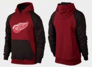 Wholesale Cheap NHL Detroit Red Wings Big & Tall Logo Long Sleeve T-Shirt Dark Grey